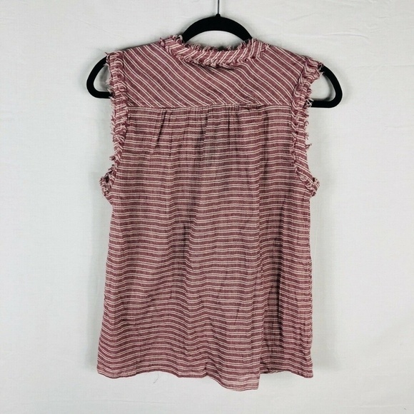 William Rast Size Large Striped Aurora Lace Up Top - Picture 3 of 5